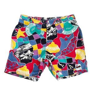 Morey Boogie Mens Sz 34 Vibrant Bodywear Beach Shorts Surfer 80’s Vintage